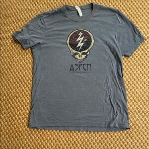 Bella Canvas Aspen, CO Steal Your Face Women’s Blue Gray T-Shirt